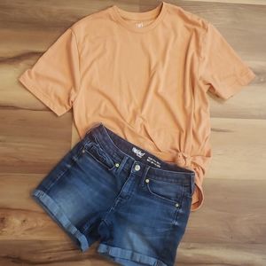 Denim High Rise Shorts